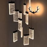 Modern Led Chandelier Black Duplex 