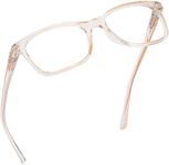 Readerest Blue Light Blocking Reading Glasses (Blush, 1.25 Magnification) - Computer Eyeglasses With Thin Reflective Lens, Antiglare, Eye Strain, UV Protection, Stylish For Men And Women