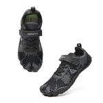 Impakto Barefoot Rooted Wide feet Shoes for Men | Lightweight Running & Training Shoes with Soft Sole & Superior Grip | Running, Jogging Regular Gym Shoes for Men Black
