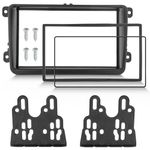 NuIth Double DIN Radio Dash Kits for Volkswagen Jetta/GLI/Passat/CC/Tiguan/Scirocco 2006-2018, Double Din Radio Mount Housing Bracket Installation Trim Bezel Kit Installation Aftermarket Stereo