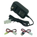 Nuofan 2S-10S RC Battery Charger for 7.2V 8.4V 9.6V NiMH Battery Packs with Tamiya,Mini Tamiya and Trxxas Connector