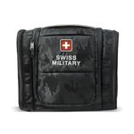 Swiss Military Unisex Polyester 5L Water-Resistant Toiletry Bag for Travel with Multiple Compartments, Quick Access Pocket, Durable Zippers, Organizer for Toiletries, Makeup & Essentials-Black