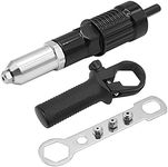 VIKKSAER Professional Electric Rivet Nut Gun Adaptor, Cordless Rivet Tool,Rivet Drill Attachment,Pop Rivet Gun Kit