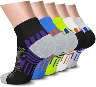 Ankle Compression Socks for Women & Men,Running Athletic Plantar Fasciitis Socks with Arch Support