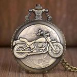 Blue Aura Motorbike Pocket Watch Keychain Nautical | Vintage Style Keychain | Retro Style Keychain | Gift for Birthday, Anniversary, Holi