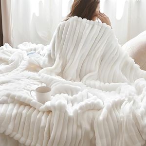 Bedsure King Size Blanket for Bed - GentleSoft Cozy Soft Blankets for Women, Cute Large Fleece Throws for Girls, Off White, 108x90 Inches