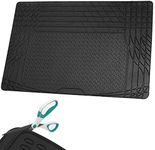 Rubber Car Boot Mat Liner (120cm X 80cm) Universal Non-Slip Deep-Dish Heavy-Duty Rubber for Cars SUV Truck and VAN, Waterproof, All Weather