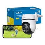 Tapo 2K 4MP QHD Pan/Tilt WiFi Outdoor Security Camera, 360° Visual CCTV, Weatherproof, AI Detection, Revolutionary Starlight Night Vision, Energy Saving, Works with Alexa & Google Home(Tapo C520WS)