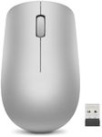 Lenovo 530 Wireless Mouse, Ambidextrous Design, Nano USB Connection, Compatible with Windows Laptops and PCs – Platinum Grey