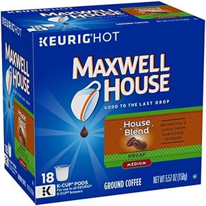 Maxwell House House Blend Keurig K Cup Coffee Pods (72 Count, 4 Boxes of 18)