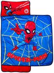 Jay Franco Marvel Spidey Action Nap Mat - Built-in Pillow and Blanket Featuring Spiderman - Super Soft Microfiber Kids'/Toddler/Children's Bedding, Ages 3-5