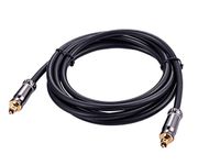 Cables Direct Online 5M Premium Toslink Optical Audio Cable High Fidelity Digital Fiber Optic Cord for Home Theater, Sound Bar, Gaming Consoles Durable Nylon Braided Design Gold-Plated Connectors