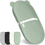 Baby Changing Pad, EVA Waterproof Non-Slip Changing Table Pad with Adjustable Strap for Dresser Changing Table Nursery, Portable Diaper Changing Pad, Green