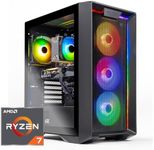 Skytech Nebula Gaming PC Desktop, Ryzen 7 5700 3.7 GHz (4.6GHz Turbo Boost), NVIDIA RTX 4060 Ti 8GB GDDR6X, 1TB SSD, 16GB DDR4 RAM 3200, 650W Gold PSU, Wi-Fi, Win 11 Home