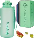 Hydracy 2L Large Water Bottle, Shatterproof, BPA Free Tritan Plastic, Leakproof, Zero Condensation, With Detachable Carry Strap, Spillproof Lid, Convenient Silicon Spout, Ideal for Gym, Yoga