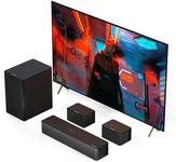 ULTIMEA 5.1 Virtual Surround Sound Bar, Peak Power 320W, 3D Surround Sound System Sound Bars for TV with Subwoofer and Rear Surround Speakers, Home Theater Surround and Bass Adjustable, Poseidon D50