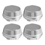 ACROPIX 66mm Outer Diameter Universal 6 Clips Car Wheel Tyre Center Hub Caps Covers for Vehicle Silver Tone - Pack of 4