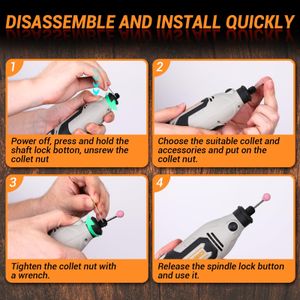 DEKOPRO 170W Rotary Tool Kit – Multi-Purpose Electric Grinder Set