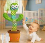 ROYOFUN Dancing Cactus Toy, Soft Plush, Talking and Repeating Speech, USB Rechargeable, 31 cm, for Babies