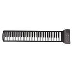 Estink 61 Key Roll Up Piano, Portable Rechargeable Hand Roll Piano with LED Display, MIDI Out, 16 Voices, Record, Chord, Sustain, Tremolo, with Headphone Jack(PM61)