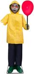 Halloween Decorations Outdoor, 4 Ft Life Size Animatronics Prop with Glowing Balloon, Sound-Activated Sensor, Scary Decor for Home Party Indoor Outside Garden Lawn Grave Yard
