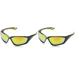 Eyelevel Men's Bullet Sports Sunglasses, Black (Black/Yellow), One size