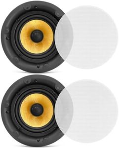 Pyle 6.5” Ceiling Speaker Set - 2-Way Full Range Speaker (Pair) Built-in Electronic Crossover Network in-Ceiling Mount Design 300 Watts PDIC68FG,Black