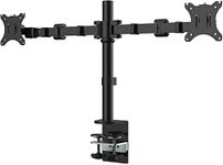 FLEXIMOUNTS D1D Full Motion Dual Arm Desk Monitor Mount Stand Fits 10"-27" LCD Computer Monitor,Clamp Mounting, 22 lbs Loading capacity