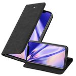 cadorabo Book Case works with Apple iPhone XS MAX in NIGHT BLACK - with Magnetic Closure, Stand Function and Card Slot - Wallet Etui Cover Pouch PU Leather Flip