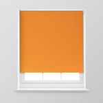 A.Unique Home Premium Trimmable Thermal Blackout Roller Window Blind in a Variety of Colours and Sizes Ideal for any Room - 2FT - Orange - 60cm (W) x 170cm (L) | 23.6" (W) x 66.9" (L)