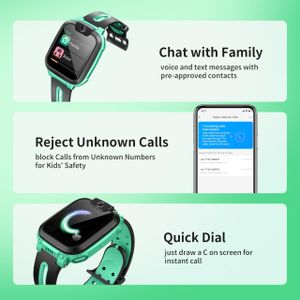imoo Z1 Kids 4G Smart Watch Phone – GPS, Video Call, IPX8 Waterproof, Green