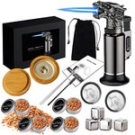 RoseFlower Cocktail Smoker Kit, Nostalgia Smoker Kit for Whiskey, Drinks, Bourbon, Steak, Fish and Cheese - Infused Fruity Smoke Flavor - Gift Sets for Wine Lover - Home/Garden/Barbecue