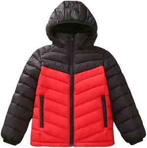 EIGIOO Boys Girls Toddlers Lightweight Hooded Puffer Jacket Kids Winter Coat Warm Comfy Outerwear