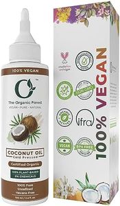 USDA Certified Organic Cold Pressed Coconut Oil for Body and Hair - Pure, Virgin, Unrefined, Non-GMO Coconut Oil for Skin and Hair Care, Baby, and Scalp - After and In-Shower Bath Body Oil - 3.4 Fl Oz