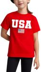 American Flag Shirt Toddler Boys Girls USA Flag Shirts Kids 4th of July T-Shirt Patriotic Tee Tops Outfits 3-10years