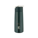 Bergner Walking 350 ml Thermo Steel Bottle/Flask, Hot/Cold, Vacuum Insulated, For Water/Coffee/Tea/Soup/Juice, Use in Office/Commute/Sports/Travel, Mesh Inside, Wide Mouth Insulated Lid, Grab Handle, Metallic Evergreen, Rust/Leak Proof