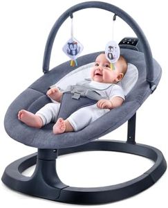 VaVaSoo Baby Swing for Infants 0-6 Months, Automatic Rocker for Newborn Boys Girls with 3 Motions, Remote, 8 Sounds, Dark Gray