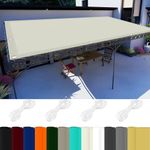 Square Sun Shade Sail 1.5 x 3 m(4.92 x 9.84ft) Pes Polyester,98% UV Block Sun Canopy with Free Rope for Outdoors,Party, Patio, Ivory