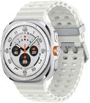 Samsung Galaxy Watch Ultra (2025), AI Smart Watch, Marine Band, Titanium Casing, Cushion Design, Quick Button, 47mm, LTE, Titanium White, 3 Year Extended Warranty (UK Version)