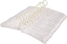 Tosnail 12 Pack Satin Padded Hangers Foam Dress - Ivory