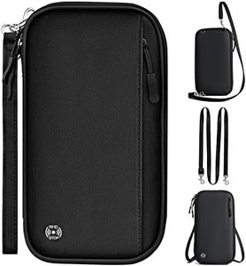 EPROICKS Portadocumentos Viaje RFID, Porta Pasaporte Familiar para 4, Cartera Documentos Viaje Impermeable, Tarjeta de Crédito, Carnet de Identidad, Llaves, Boletos de Avión (Negro)