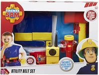 Fireman Sam Utility Belt Set role play toy with working torch, walkie talkie, axe, utility belt & firefighters jacket for imaginative firefighters