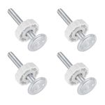 4Pack for Pressure Mounted Baby and Pet Safety Gates Accessory Screw Bolts Kit，M10 Baby Products Safety Equipment for Baby and Pet Safety Gates, Pressure Mounted Gates Replacement Set (White)