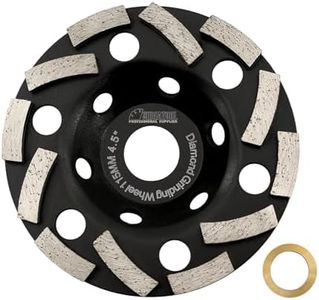 SHDIATOOL Diamond Turbo Grinding Wheel, Concrete Cup Grinding Disc 4-1/2-Inch/115mm for Cleaning Shaping Polishing Cement Stone Marble Granite Masonry