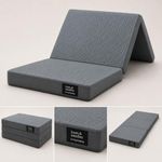 LOOM & NEEDLES Folding & Tri-fold Memory Foam Mattress, Medium Firm, Foldable, Guest Beds, Camp Portable Travel Mattresses, 72x36x4 Inches
