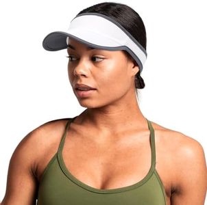 Women Sun Sport Visor Hats for Running,Tennis,Golf - Adjustable & Lightweight, V210-white, One Size