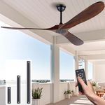 EOPETY CEILING FAN (Black Walnut Blades + Black Body, 70 inch)