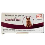 Clearkill SMT Selamectin 6% Spot on for Cats Weighing Between 2.5 to 7.5 kg, Prevents Flea, Ear Mite, Mange and Heartworm Diseases, 0.75 ml