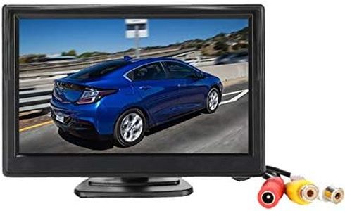 Padarsey 5 Inch TFT LCD Car Colour Rear View Monitor Screen for Parking Rear View Backup Camera with 2 Optional Brackets (Suction Mount and Normal Adhesive Stand)
