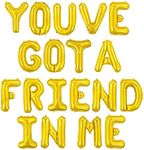 18 inch Gold You've Got A Friend In Me Banner Friends Inspired You've Got a Friend In Me Matching Toy Story , Toy Story Birthday Party Supplies,